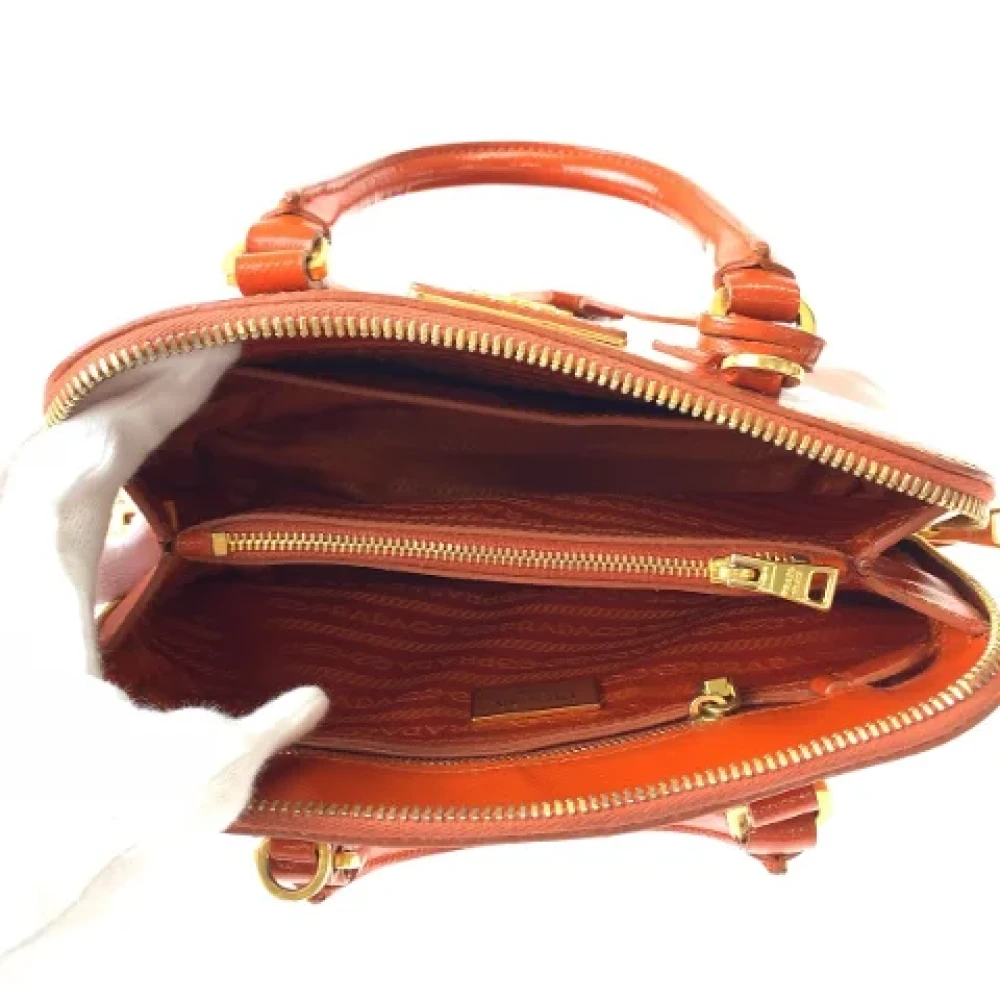 Prada Vintage Pre-owned Leather prada-bags Orange Dames