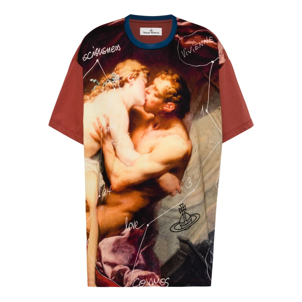 Vivienne Westwood MultiColour Kiss Bomull T-shirt Multicolor, Herr