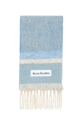 Blå Gul Scarf Luxe Vinter