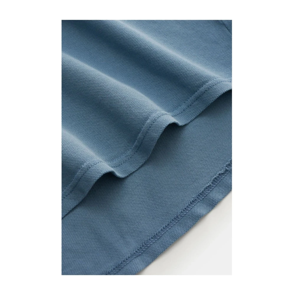 Fedeli Steve Piqué Gerookt Blauw Overhemd Blue Heren