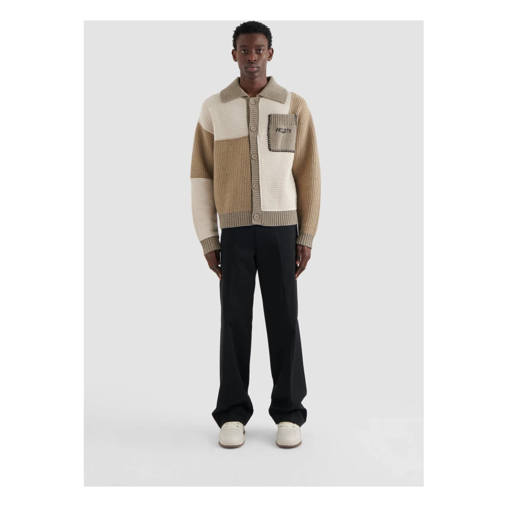 Axel Arigato Franco Patchwork Trui Beige Heren