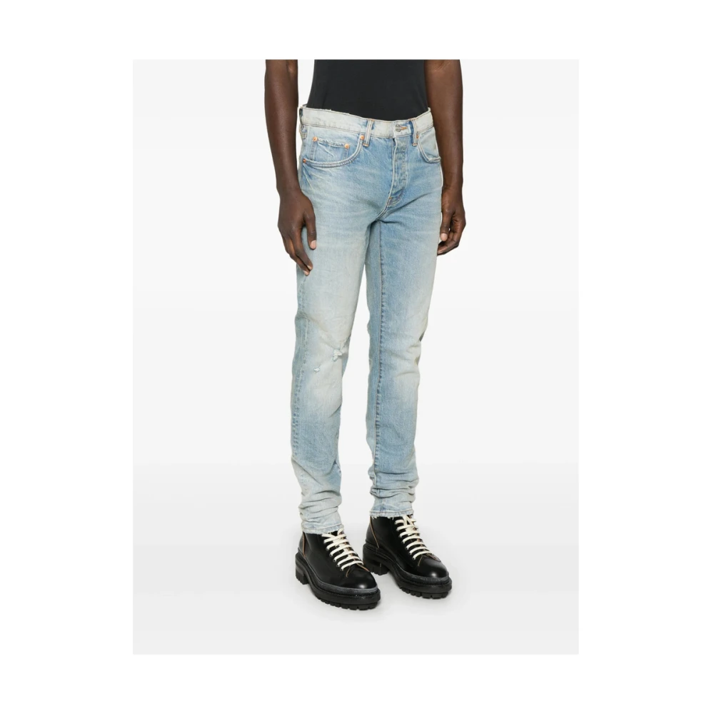 Purple Brand Blauwe Denim Jeans Klassieke Stijl Blue Heren