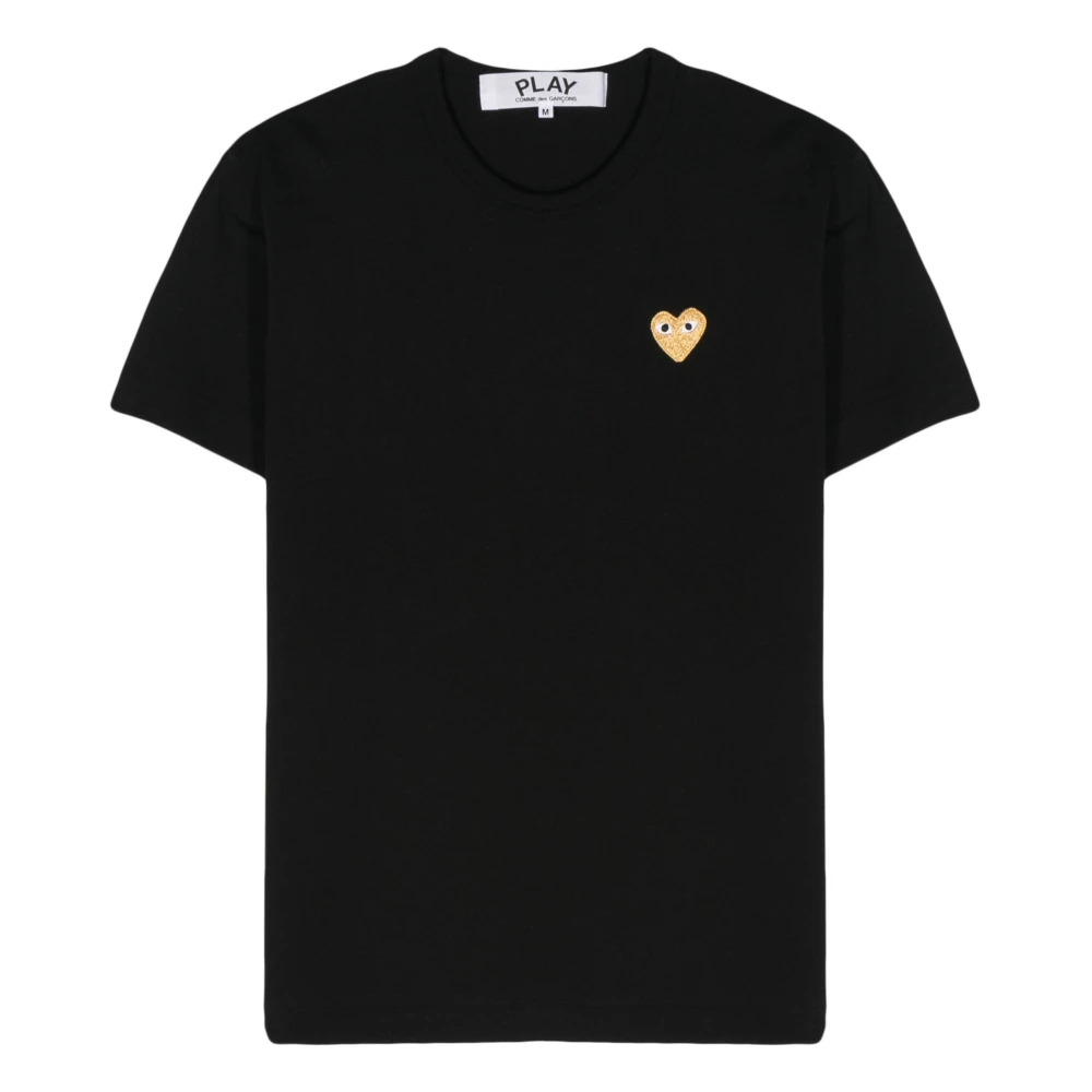 Comme des Garçons Gouden Embleem Gebreid Zwart T-Shirt Black Heren