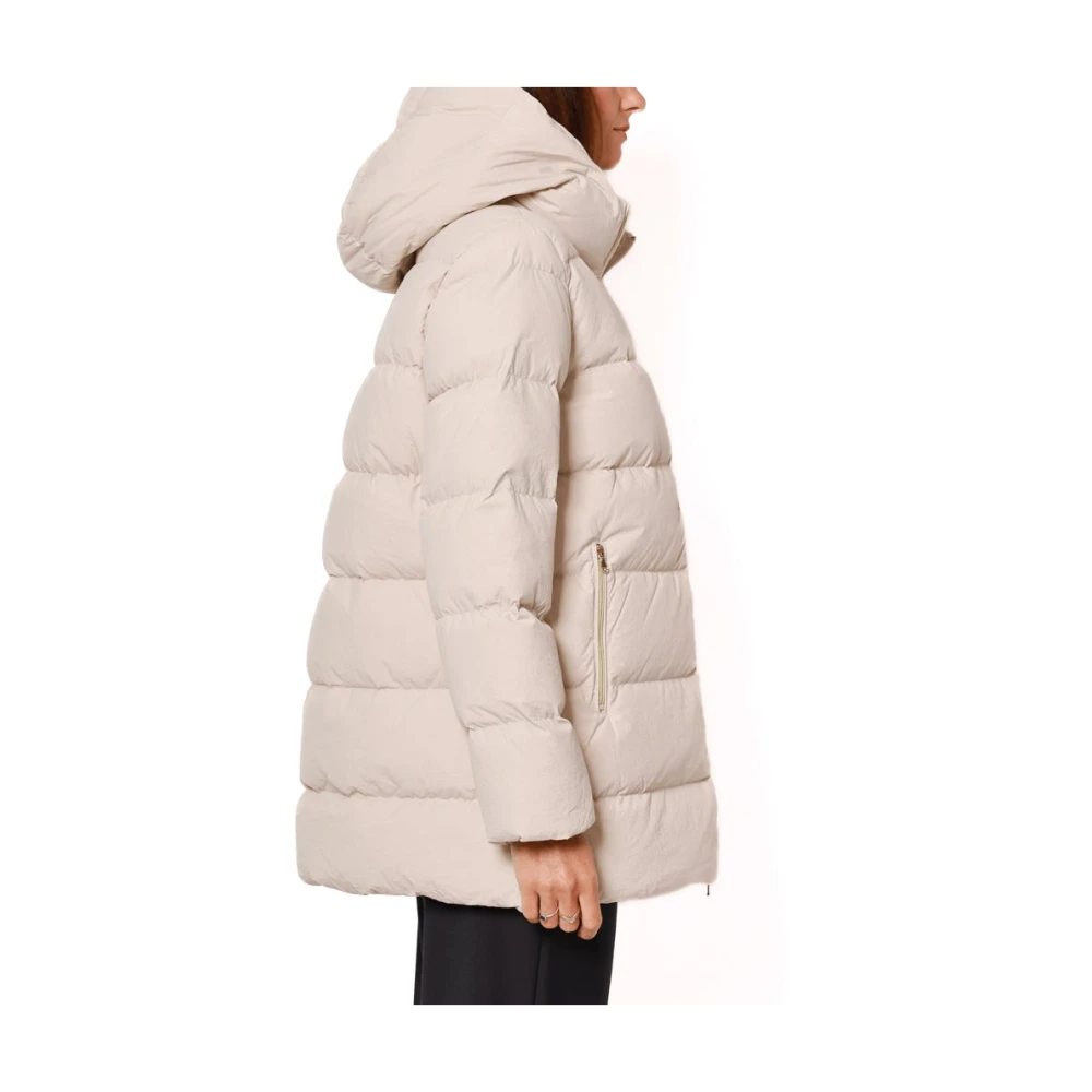 Emme DI Marella Gewatteerde winterjas met capuchon voor dames Beige Dames