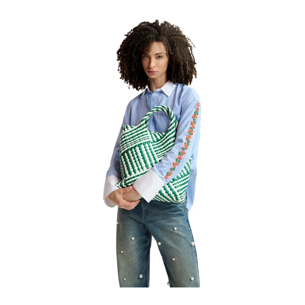 Essentiel Antwerp Lichtblauwe Harkle Shirt met Geborduurde Details Blue Dames