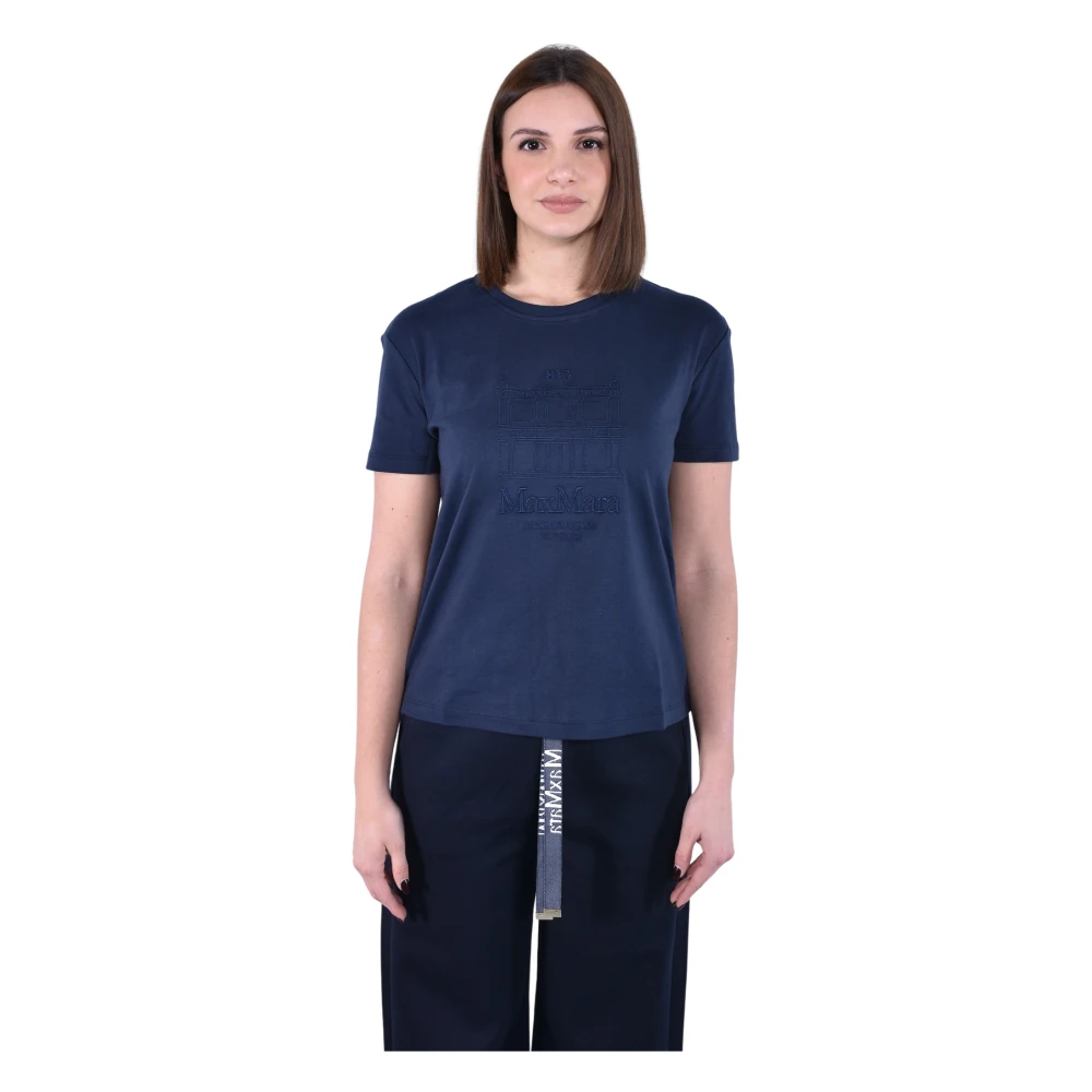 Max Mara Women's Blue T-Shirts, M, Basic T-Shirt