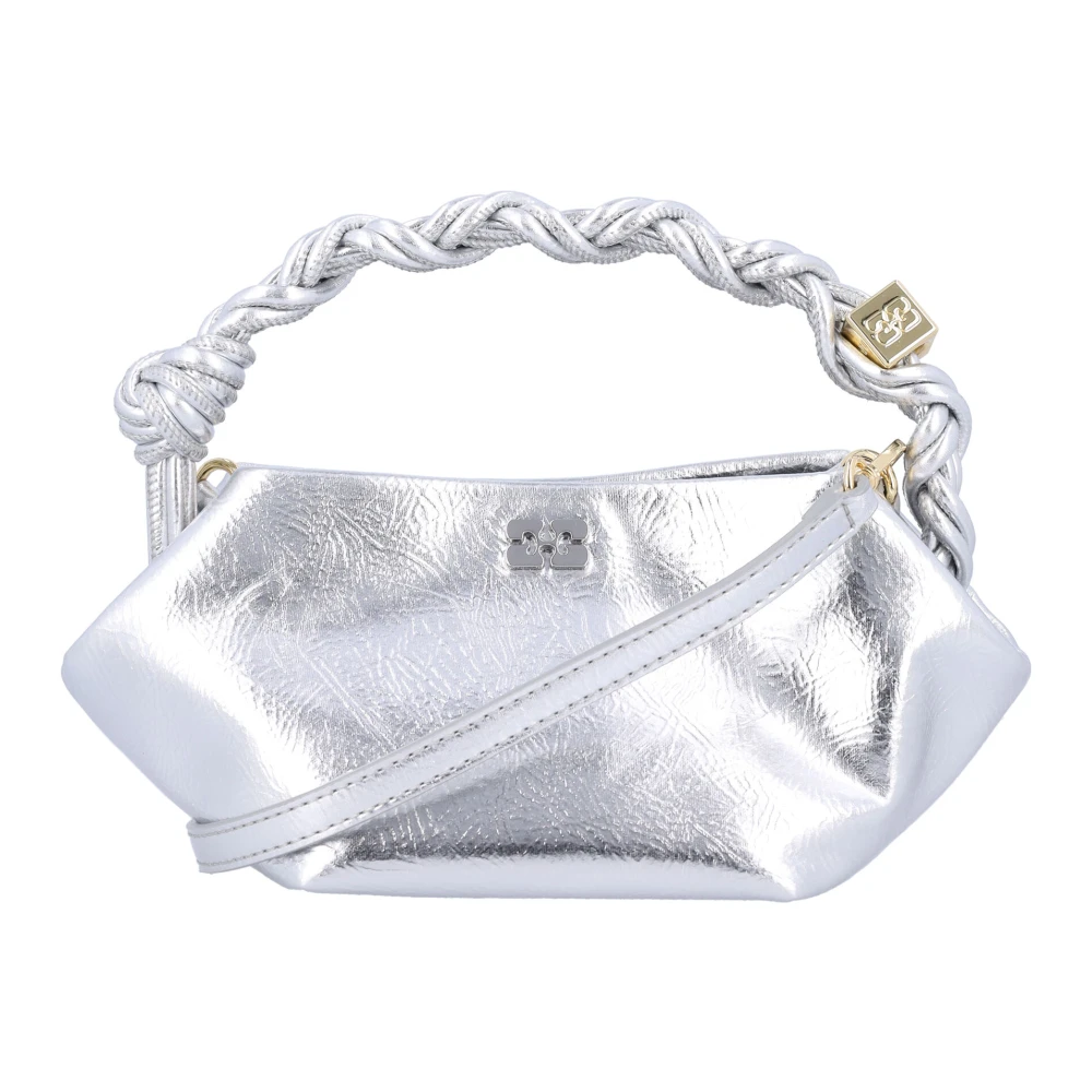 Ganni Zilveren Mini Bou Handtas Gray Dames