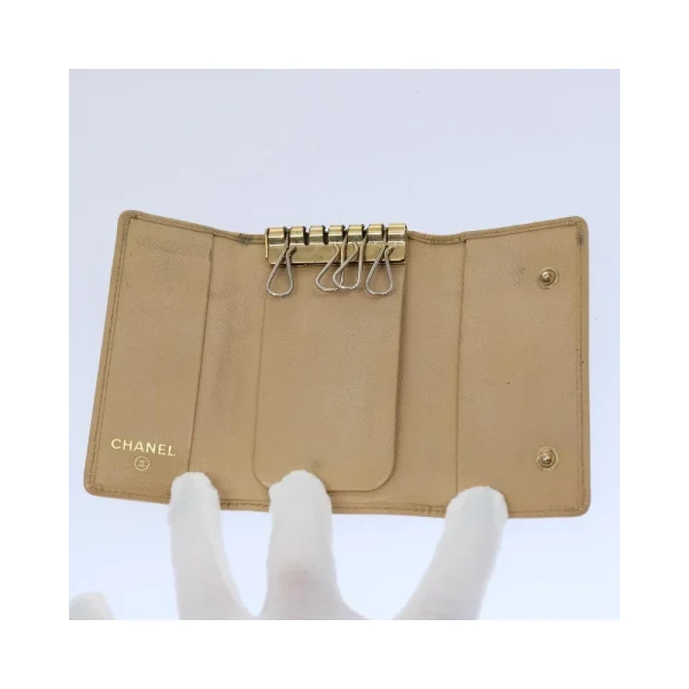 Chanel Vintage Pre-owned Canvas key-holders Beige Dames