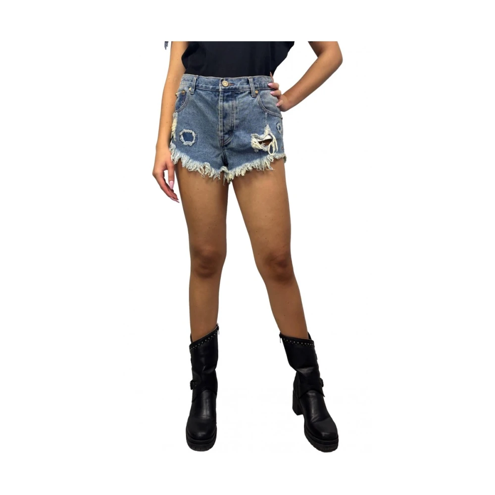 F**k Denim Shorts 100% Katoen Samenstelling Blue Dames