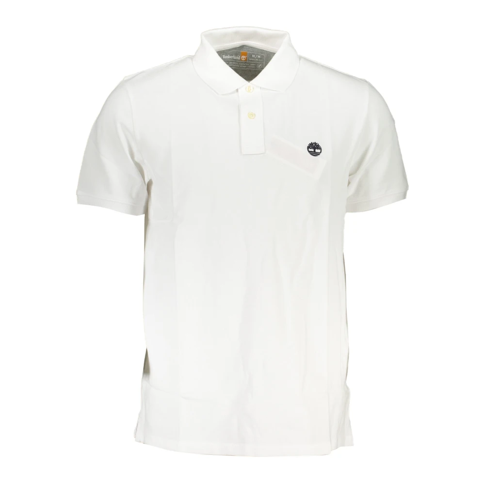 Timberland Organisch Katoenen Polo Shirt met Logo White Heren