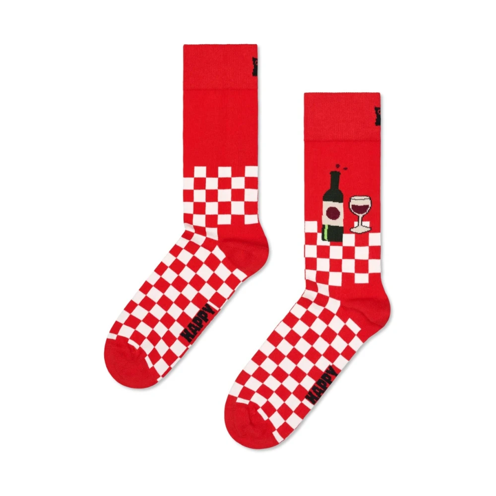 Happy Socks Wine and Dine Patroon Sokken Multicolor Heren