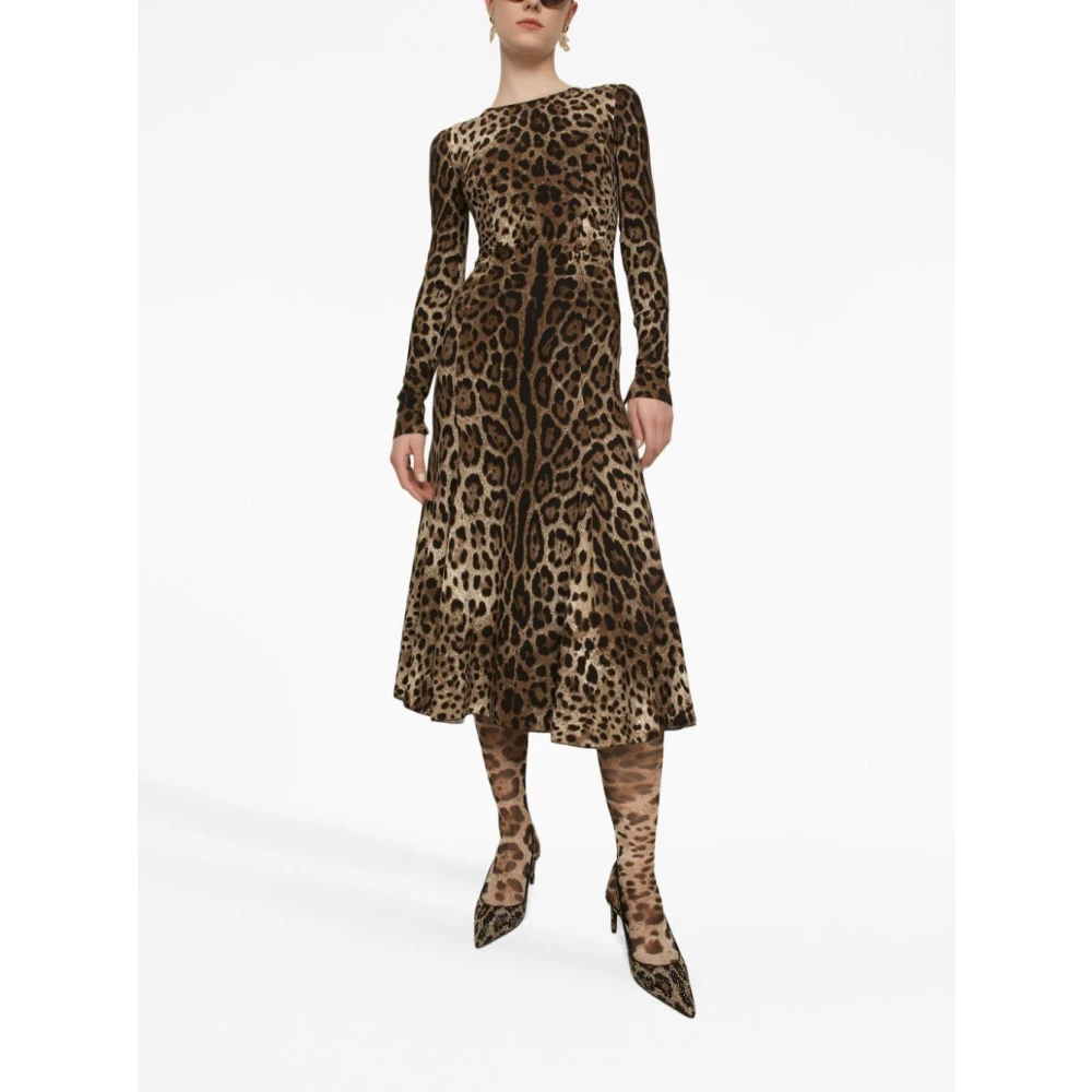 Dolce & Gabbana Elegante Zwarte Jurk Multicolor Dames