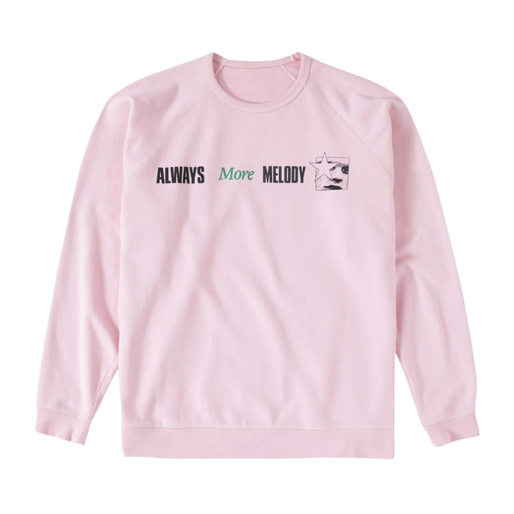 Closed Amerikaanse Sweatshirt Print Ronde Hals Pink Heren