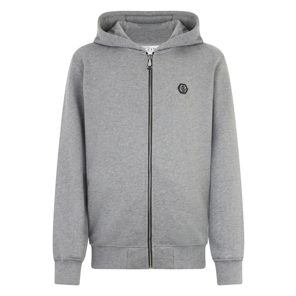 Philipp Plein Men's Gray Zip Hoodie Basic - Zip-Throughs - 2XL - Sweatshirts & Hoodies