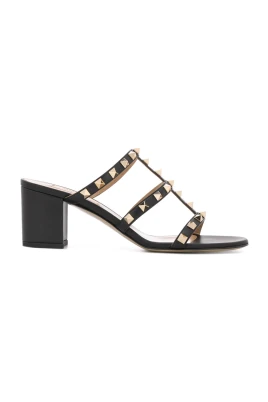 Rockstud Slide Sandal i kalvskinnsläder 60 mm