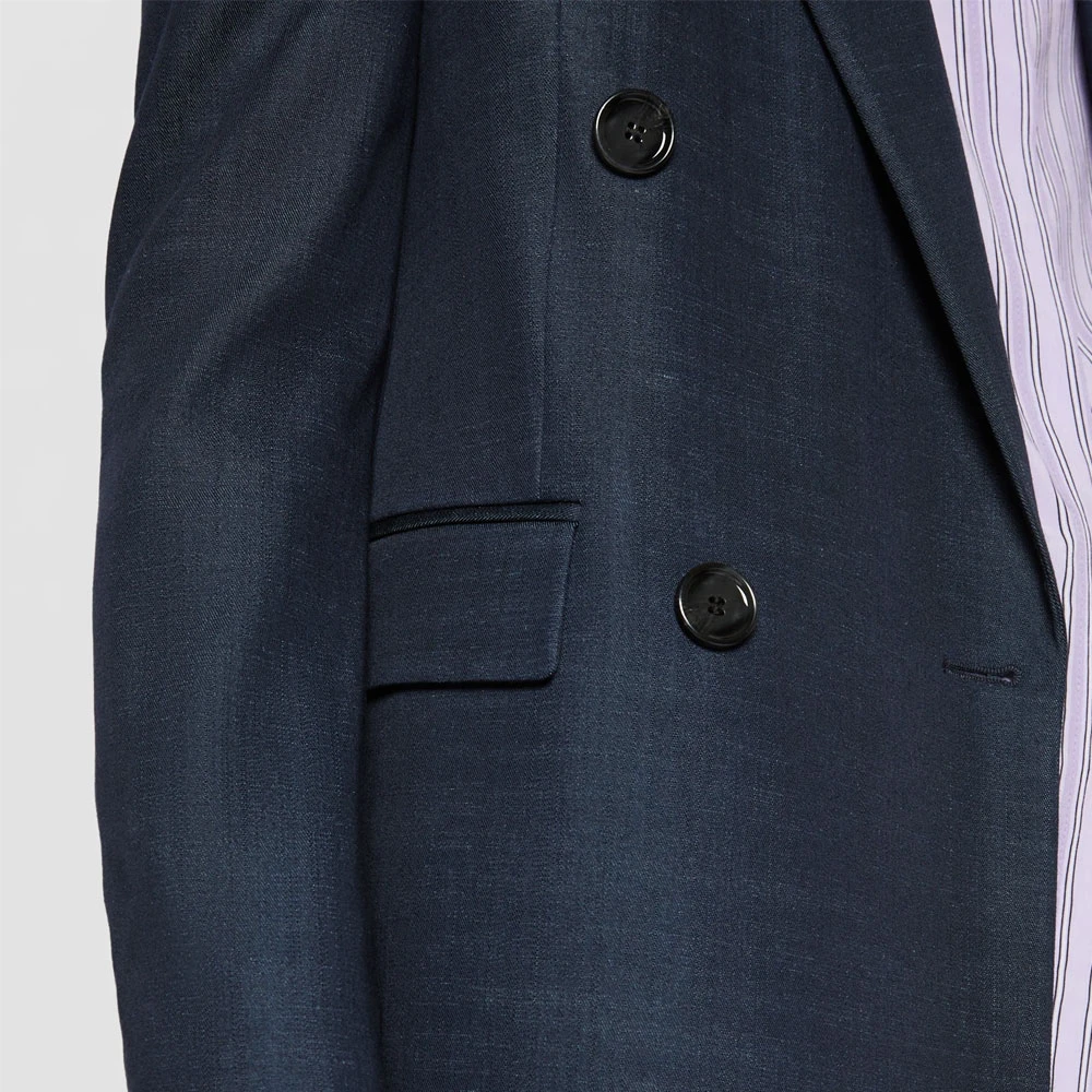 Hugo Boss Op Maat Gemaakte Denim Blazer Blue Dames