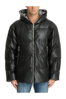 Logo Down Jacket med Dragkedja
