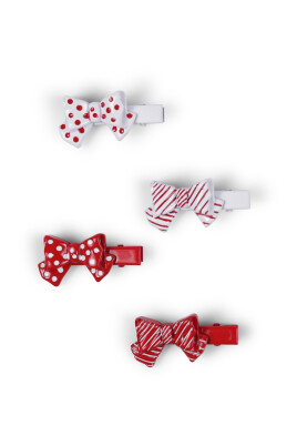 red-bow-hair-clip-set