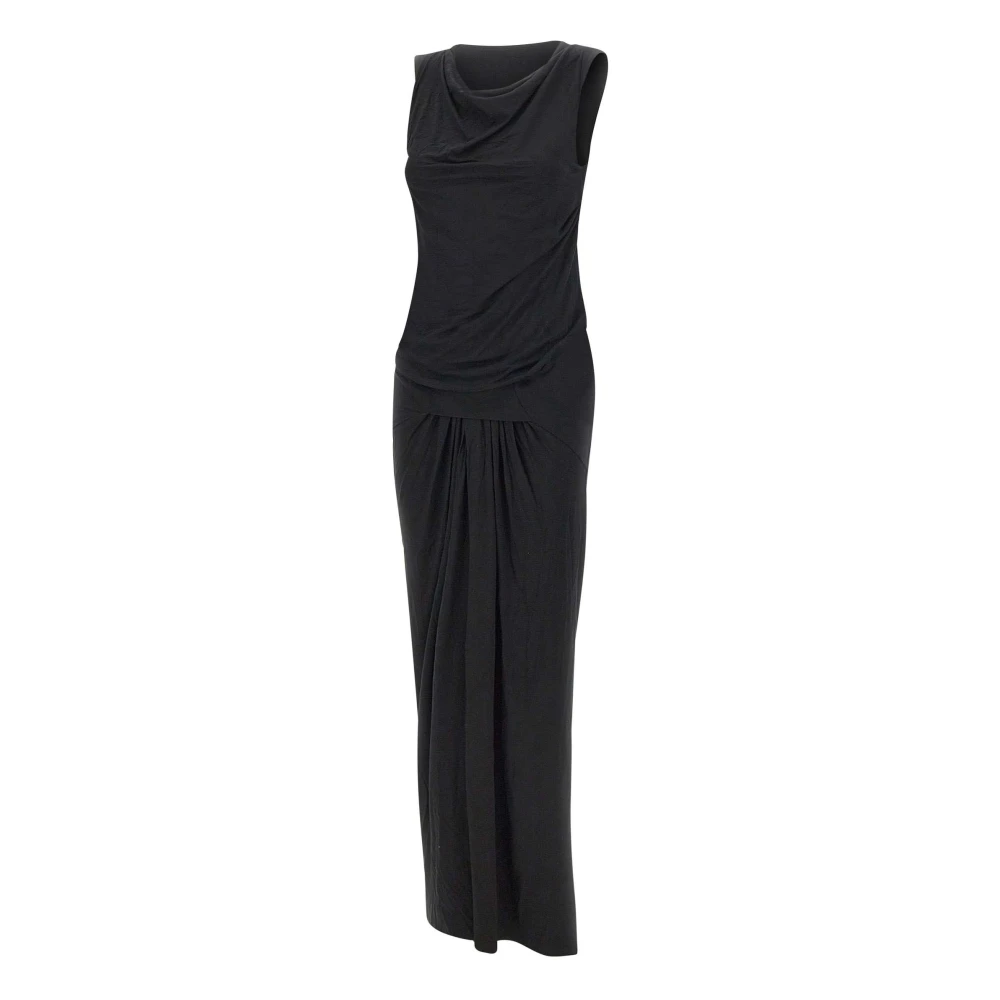 Entire Studios Vrouw Zwart Kleedjes Dames, M, Drape Dress