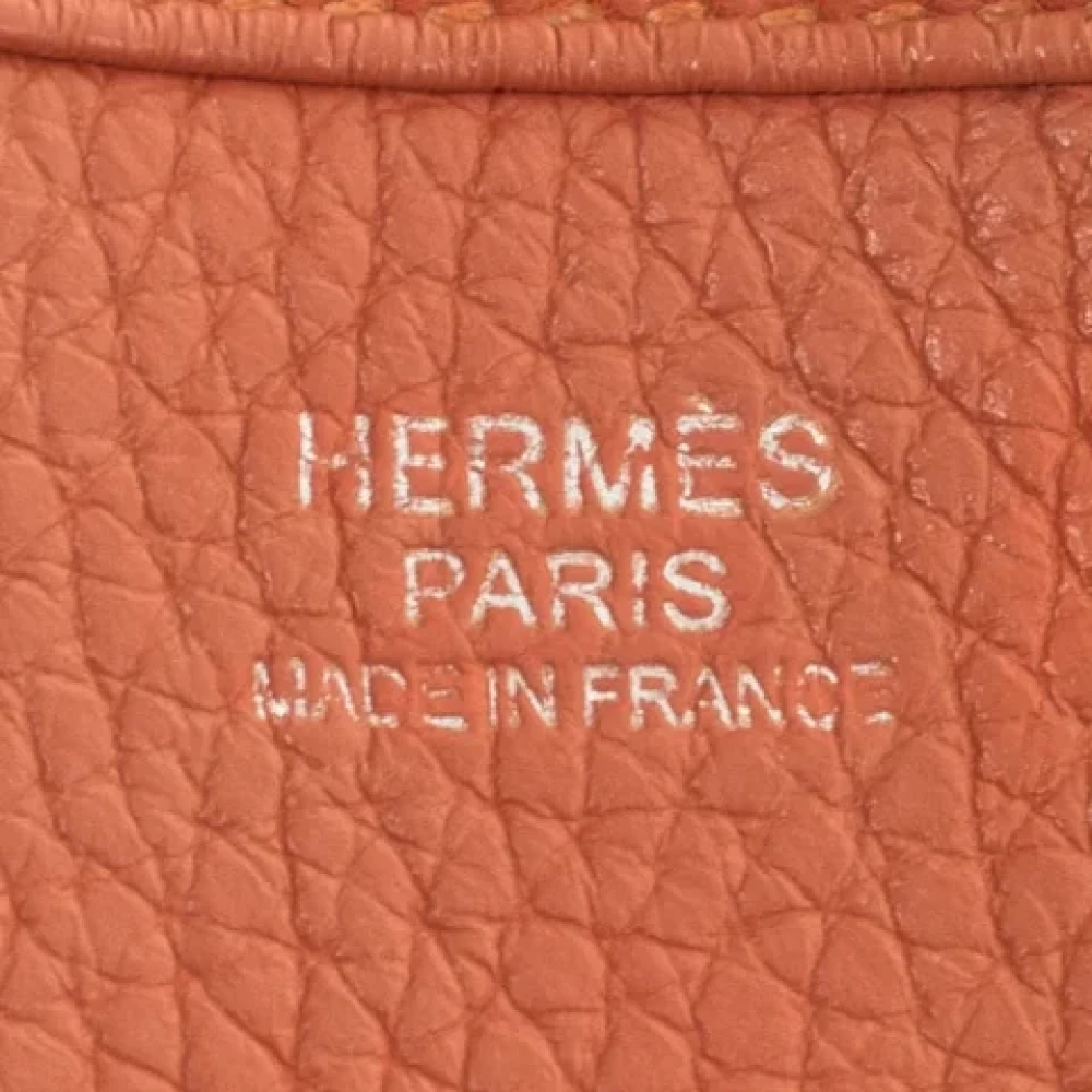 Hermès Vintage Pre-owned Leather shoulder-bags Orange Dames