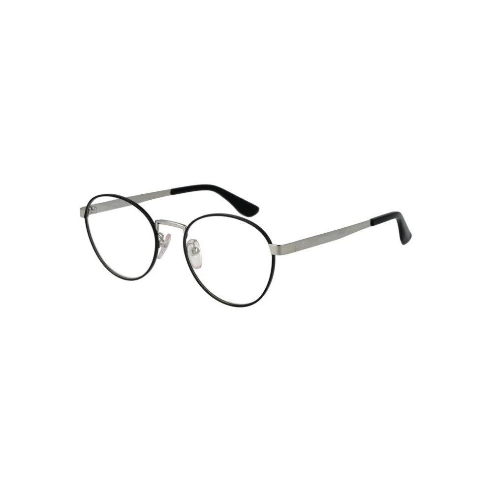 Bmw Men's Gray Glasses, One Size, Black Metal Round Optical Frames