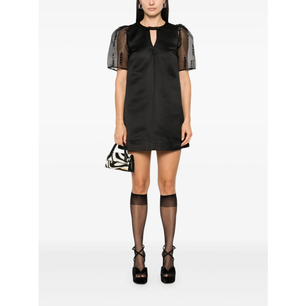 Ganni Elegante Nero Jurk Black Dames