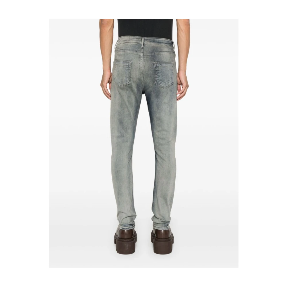 Rick Owens Slim Fit Grijze Denim Broek Gray Heren
