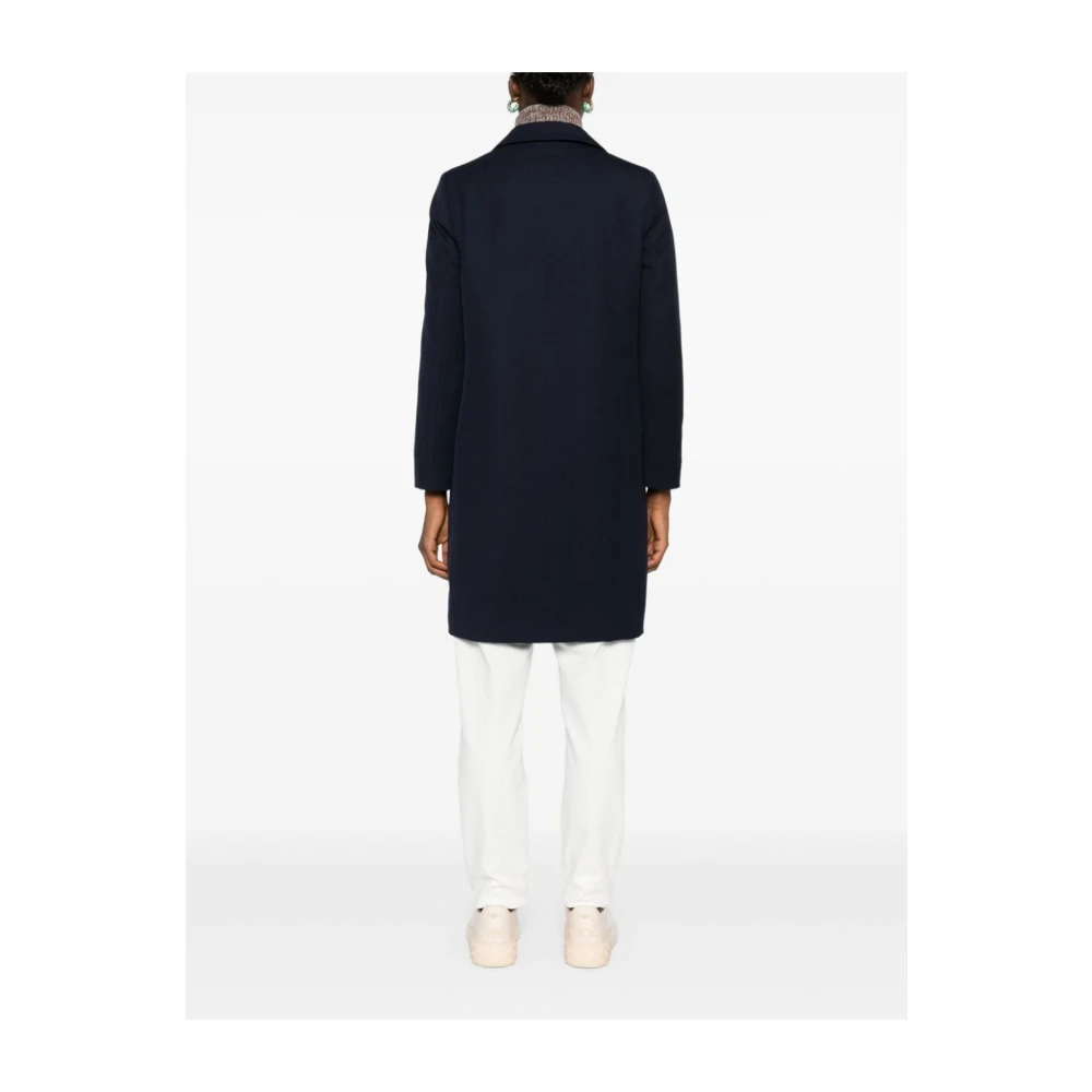 Herno Stijlvolle Twill Jas Blue Dames