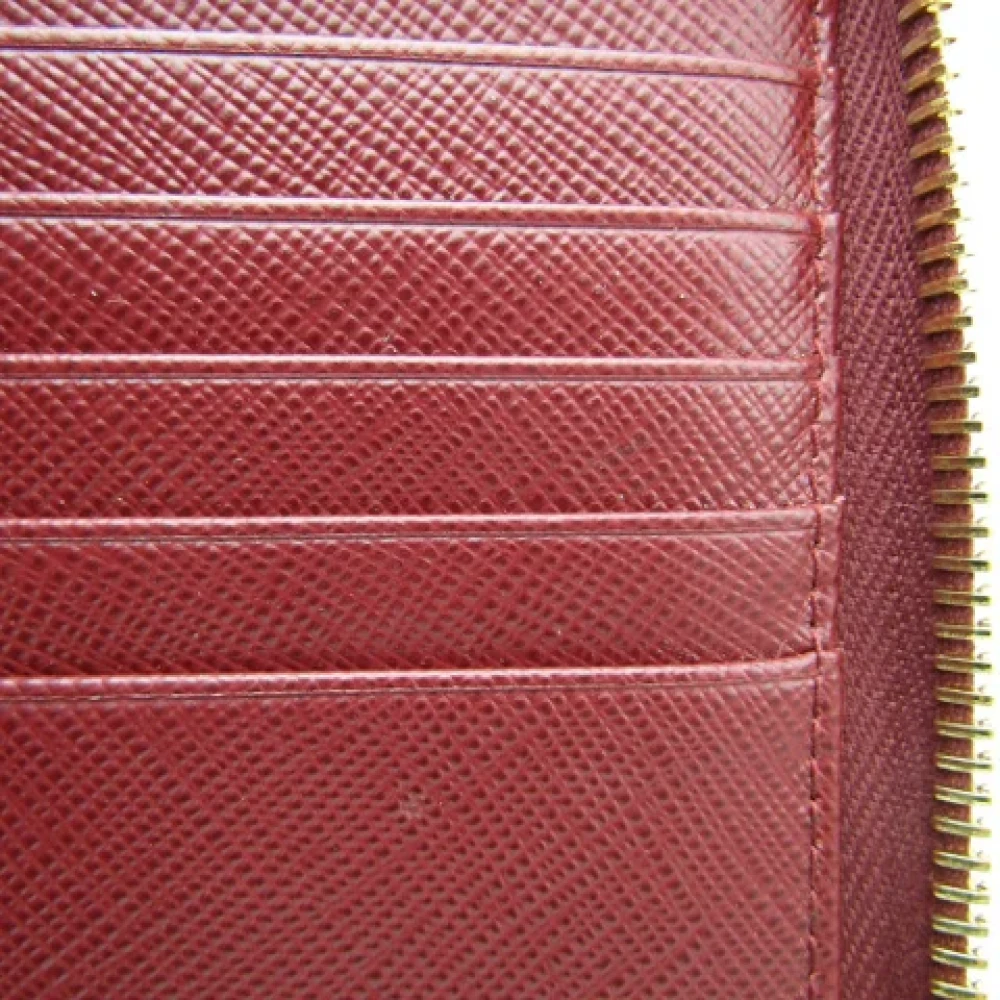 Prada Vintage Pre-owned Leather wallets Red Dames