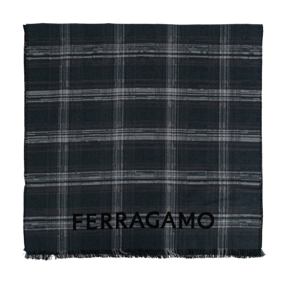 Salvatore Ferragamo Wollen sjaal Gray Heren
