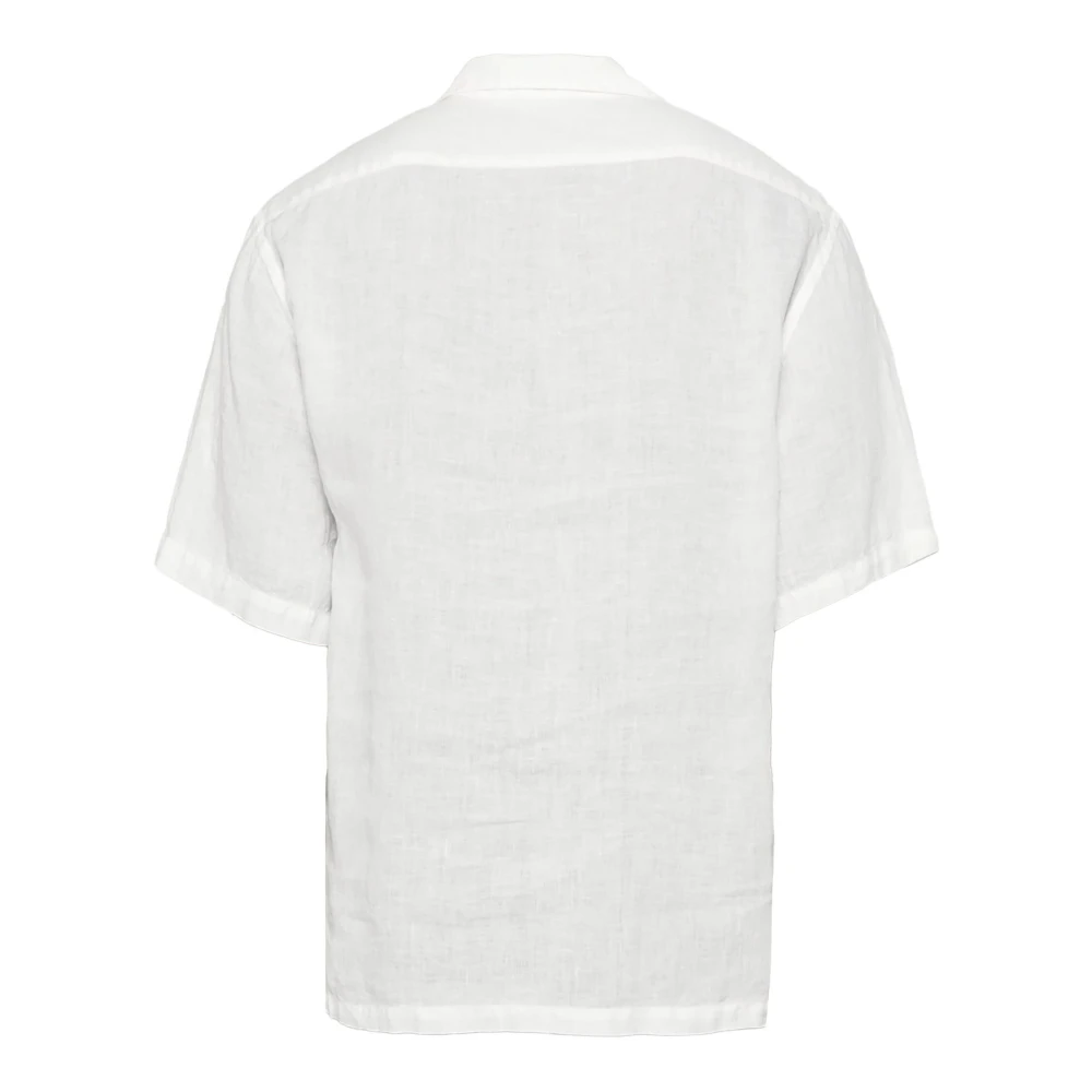 Barena Venezia Witte Linnen Cubaanse Kraag Shirt White Heren