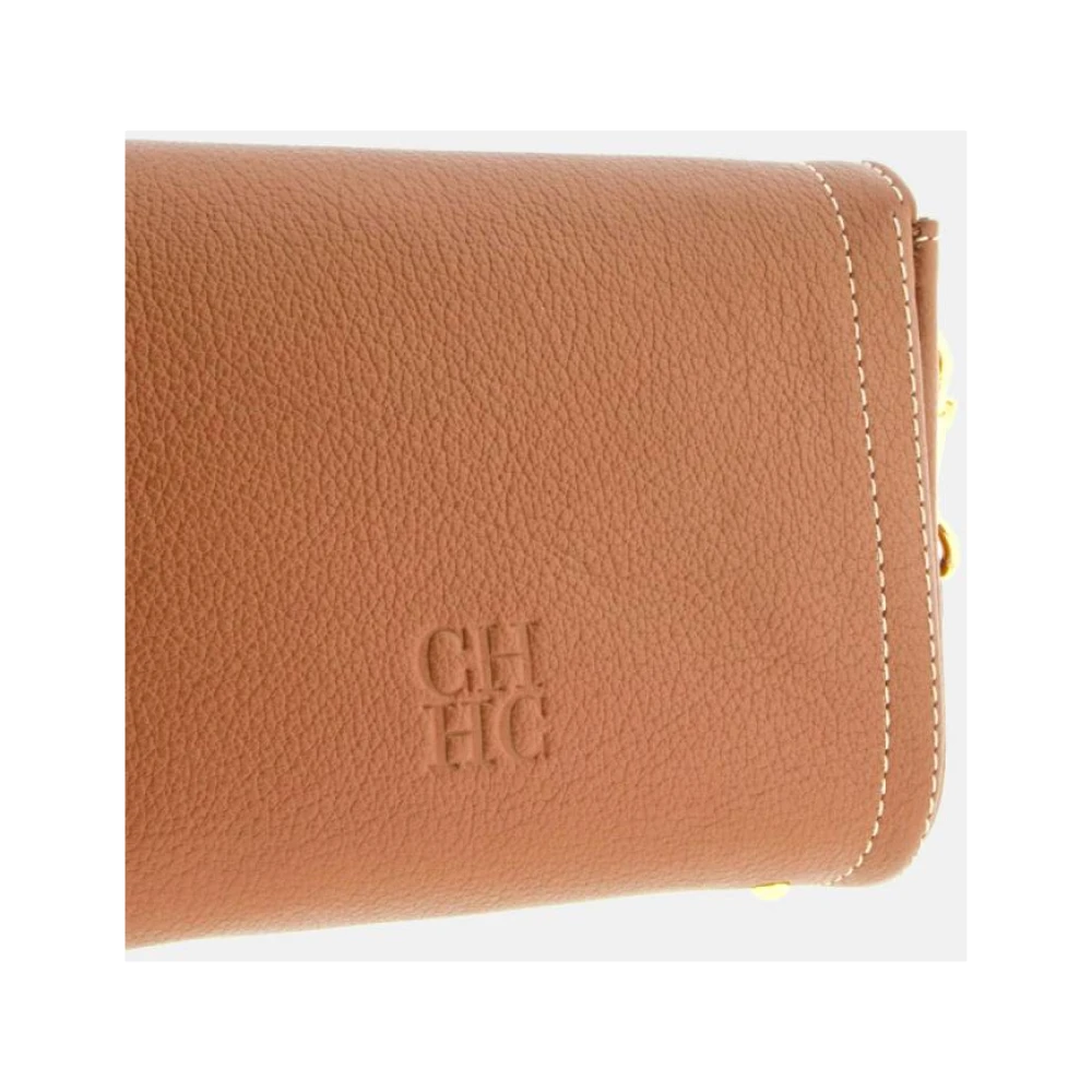 Carolina Herrera Vergrendelde Mini Crossbody Tas Brown Dames