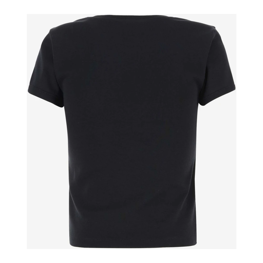 Coperni Katoenen T-shirt Ronde Hals Logo Zwart Black Dames