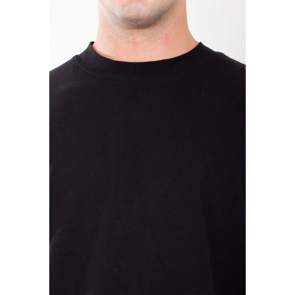 Circolo 1901 Zachte Cashmere Touch Jersey Tee in Zwart Black Heren