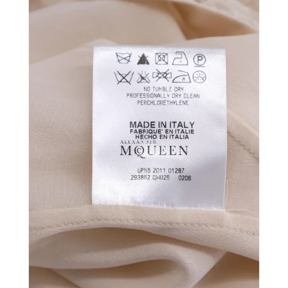 Alexander McQueen Pre-owned Silk tops White Dames