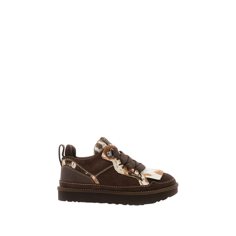 Ugg Donna Marrone, Pelle Per 1180311 Sneaker In Pelle Lowmel Western Marrone (37), Basso, Crosta, Stringhe, Casual - Immagine 3