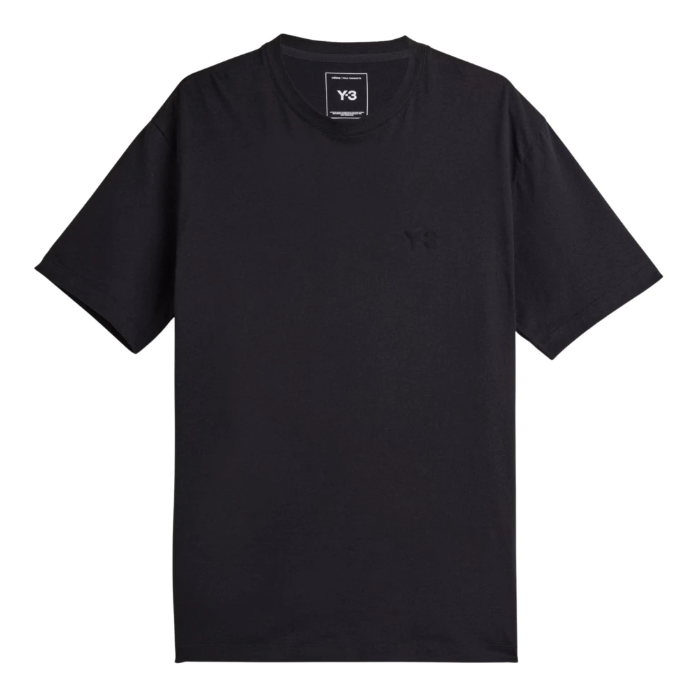 Y-3 Men's Black T-Shirts, M, Regular Short Sleeve Tee