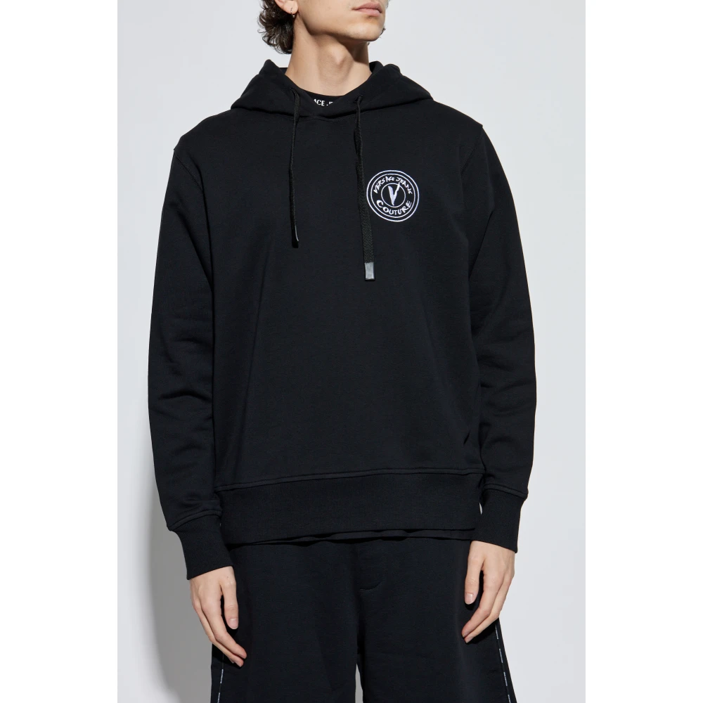 Versace Jeans Couture Sweatshirt met logo Black Heren
