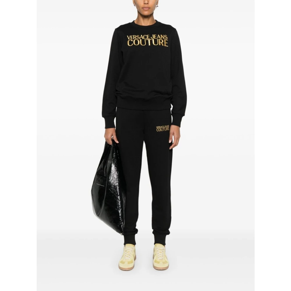 Versace Jeans Couture Zwarte Sweatshirt voor Vrouwen Aw24 Black Dames