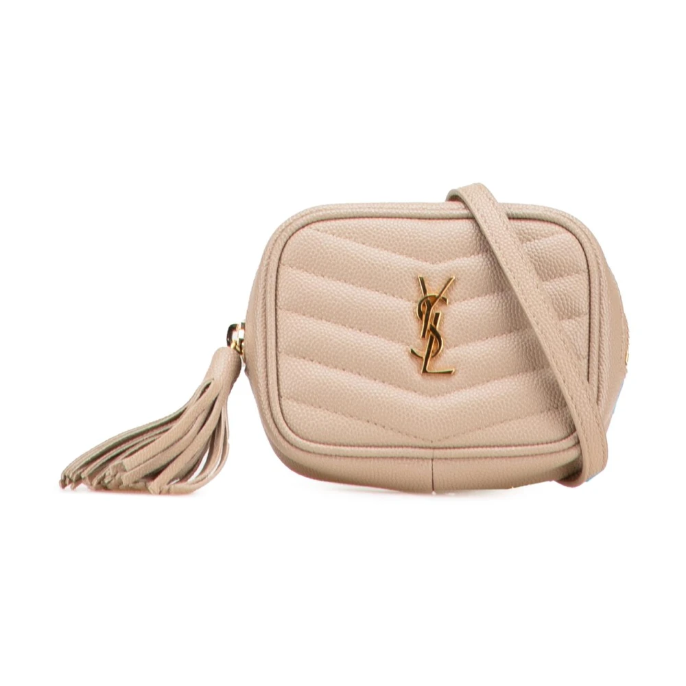 Saint Laurent Vintage Women's Brown Pre-Owned Belt Bag With Tassel