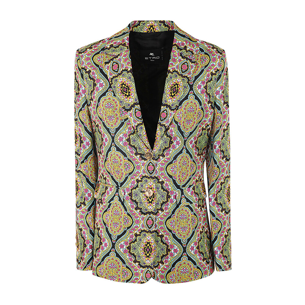 【洗練された】ETRO マイクロパターン ジャージーブレザー メンズ ジャケット＆ブレザー：アンコン、ジャカード | エトロ