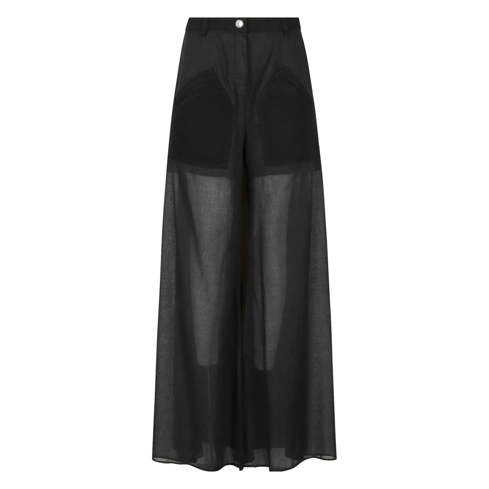 Pinko Women's Black Donald Wide Trousers - Wide Trousers - S - Trousers