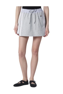 Side-stripes Drawstring Mini Skirt