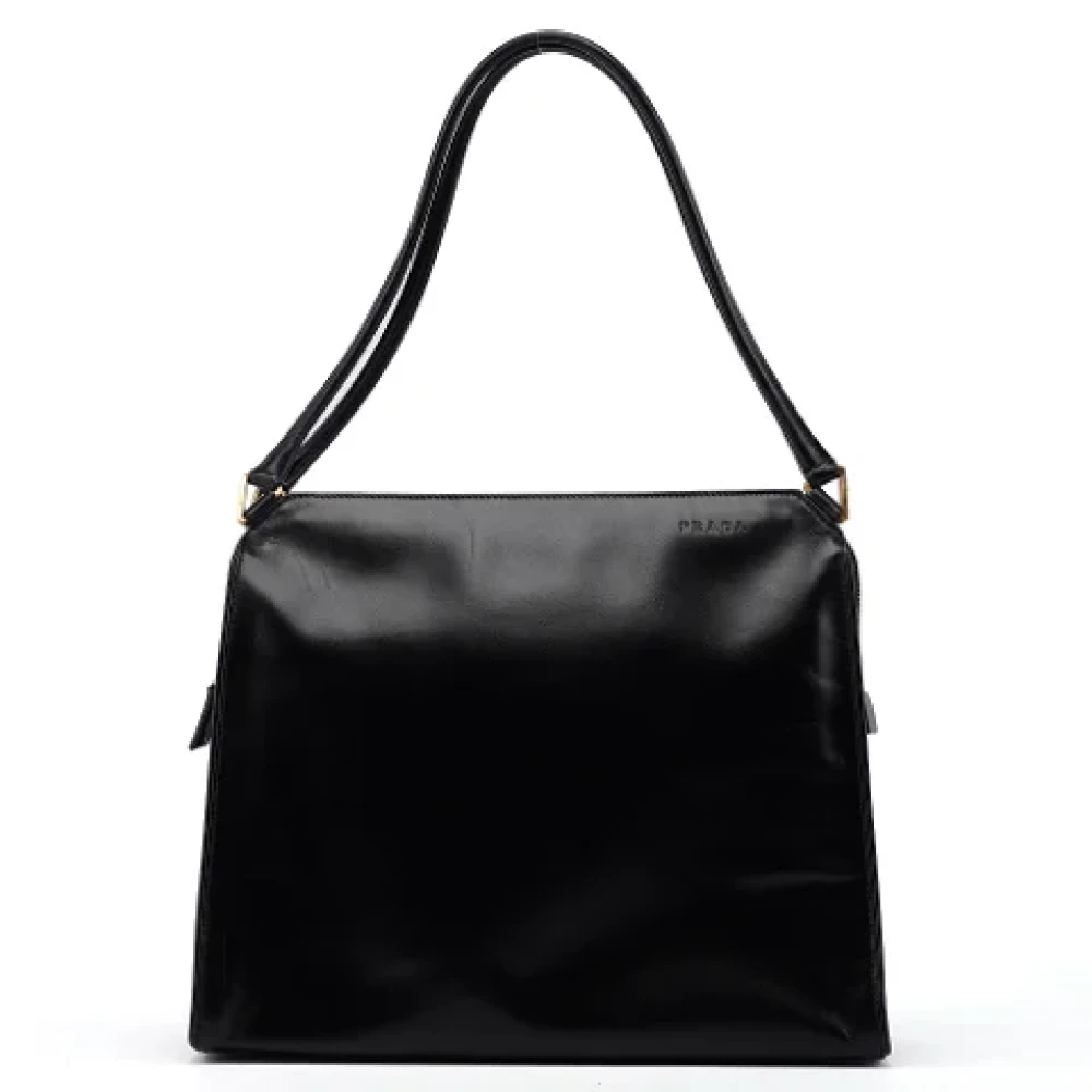 Prada Vintage Pre-owned Leather handbags Black Dames