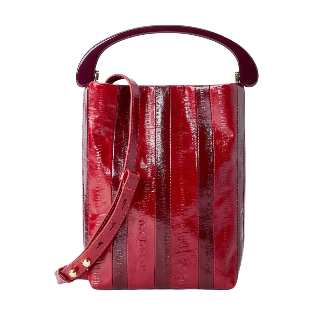 Dries Van Noten Cross Body Bags, Female, One Size, Striped Handle Handbag Red