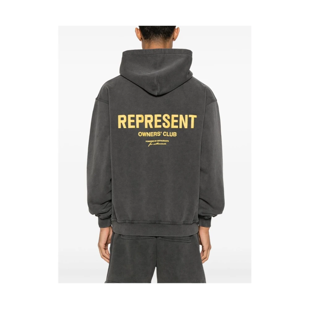 Represent Houtskoolgrijze Hooded Sweatshirt Gray Heren