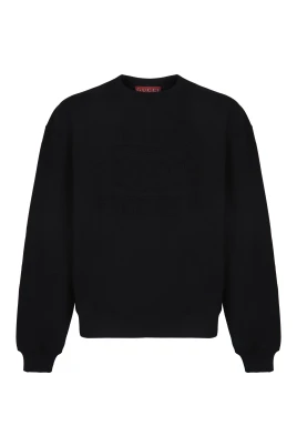 Sweatshirt i borstad bomullsjersey