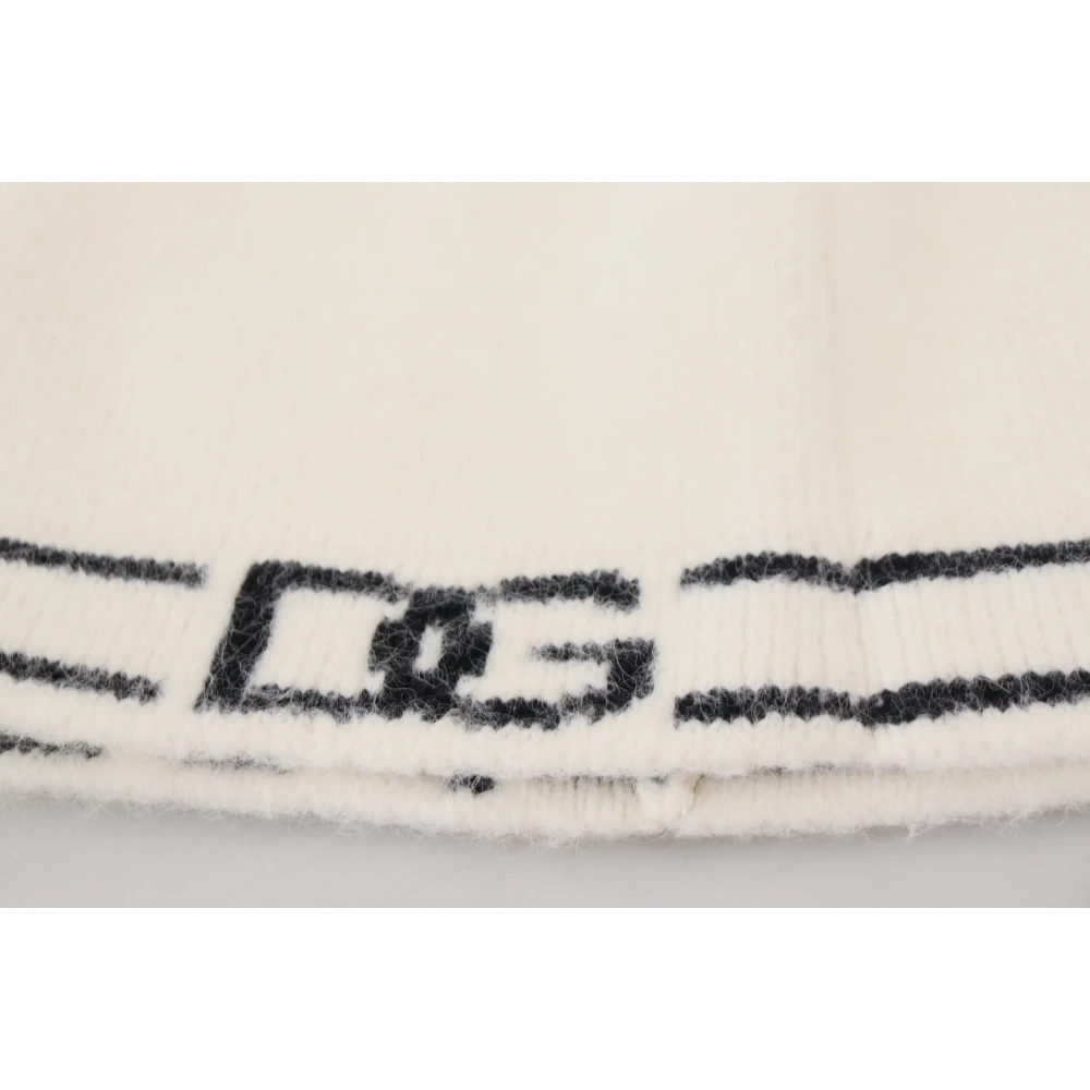 Dolce & Gabbana Hoge taille minirok met logoprint White Dames