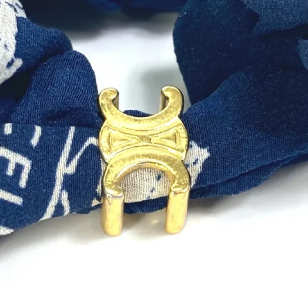 Celine Vintage Pre-owned Fabric hair-accessories Blue Dames