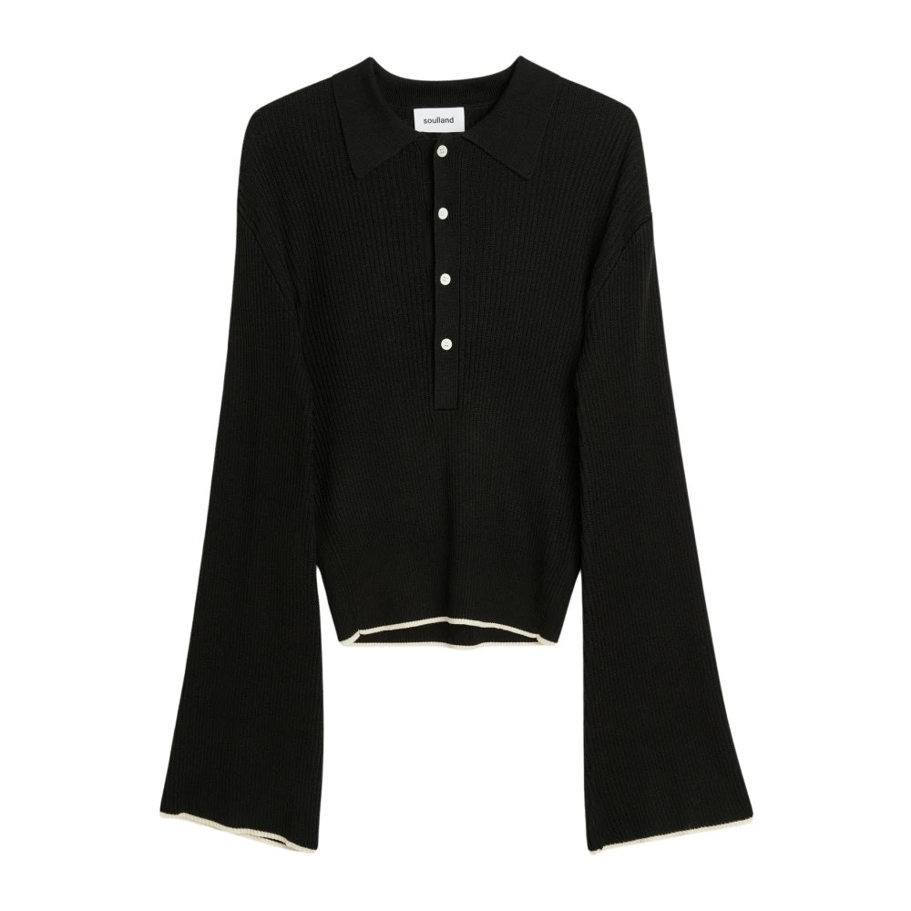 Soulland Kiki polo jumper Black Dames